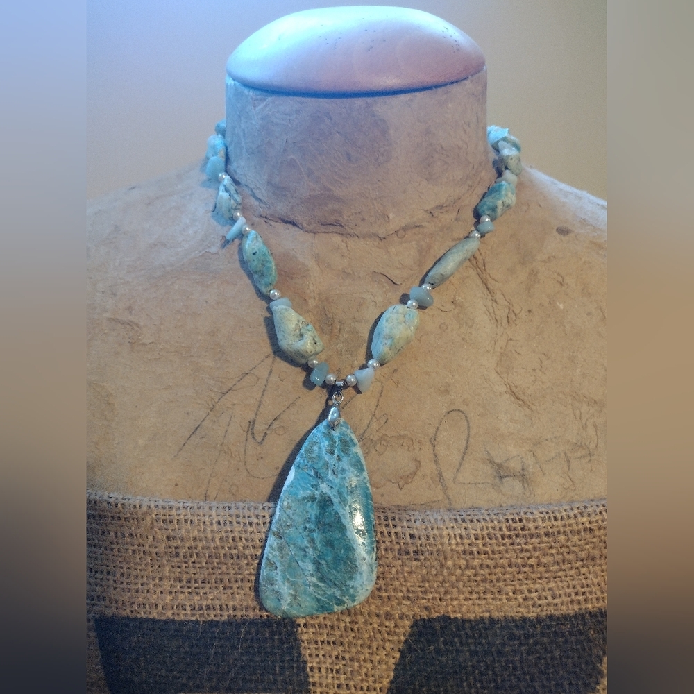 Chrysocolla Pendant Necklace